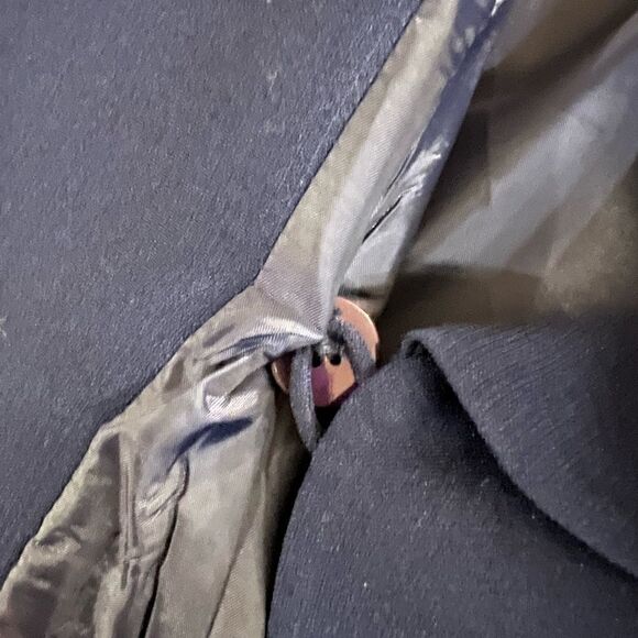 Bob Mackie size 10 deep navy blazer with shoulder pads - Picture 5 of 6